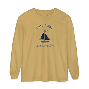 Unisex Sailboat Graphic Long Sleeve Shirt for Weekend Style - Ocean State Styles