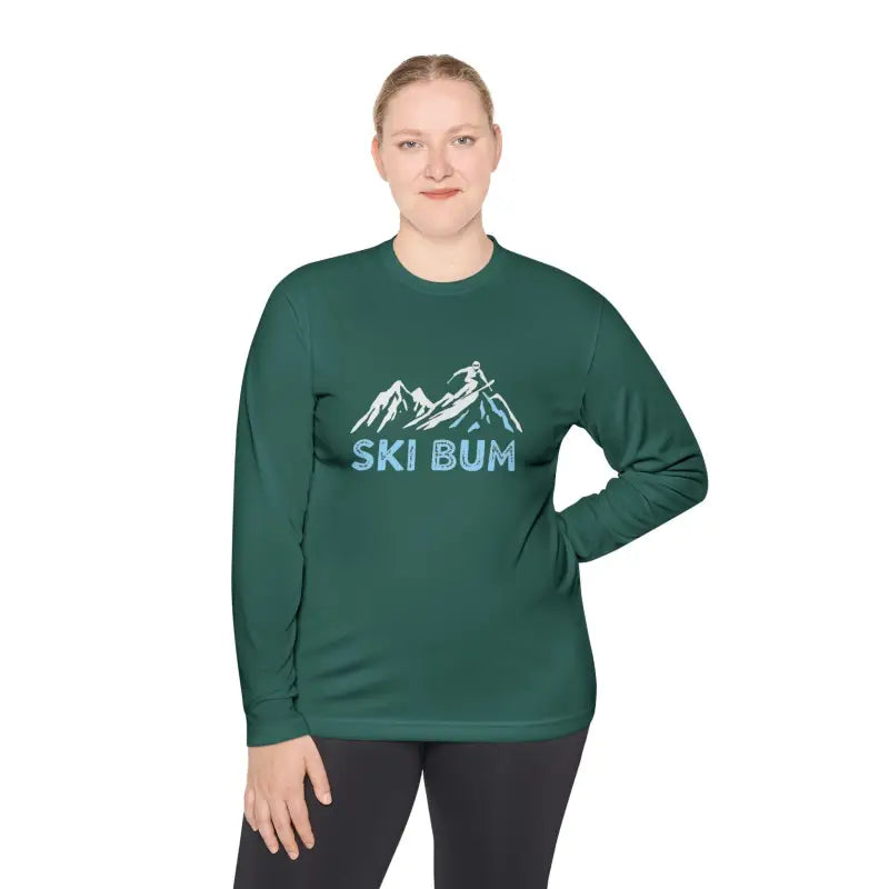 Unisex Ski Bum Long Sleeve Tee in Moisture Wicking Sport Material - Ocean State Styles
