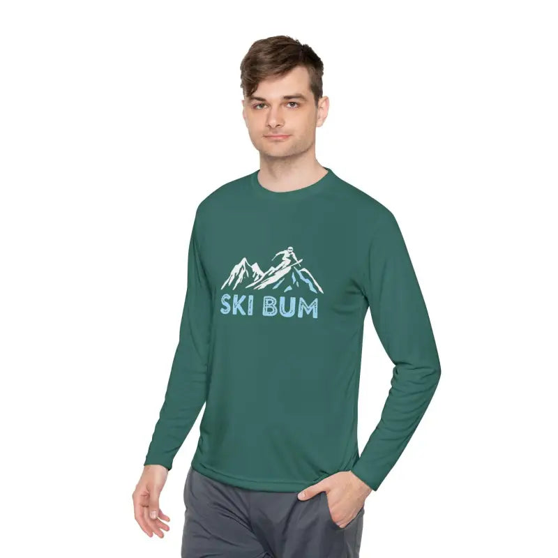 Unisex Ski Bum Long Sleeve Tee in Moisture Wicking Sport Material - Ocean State Styles