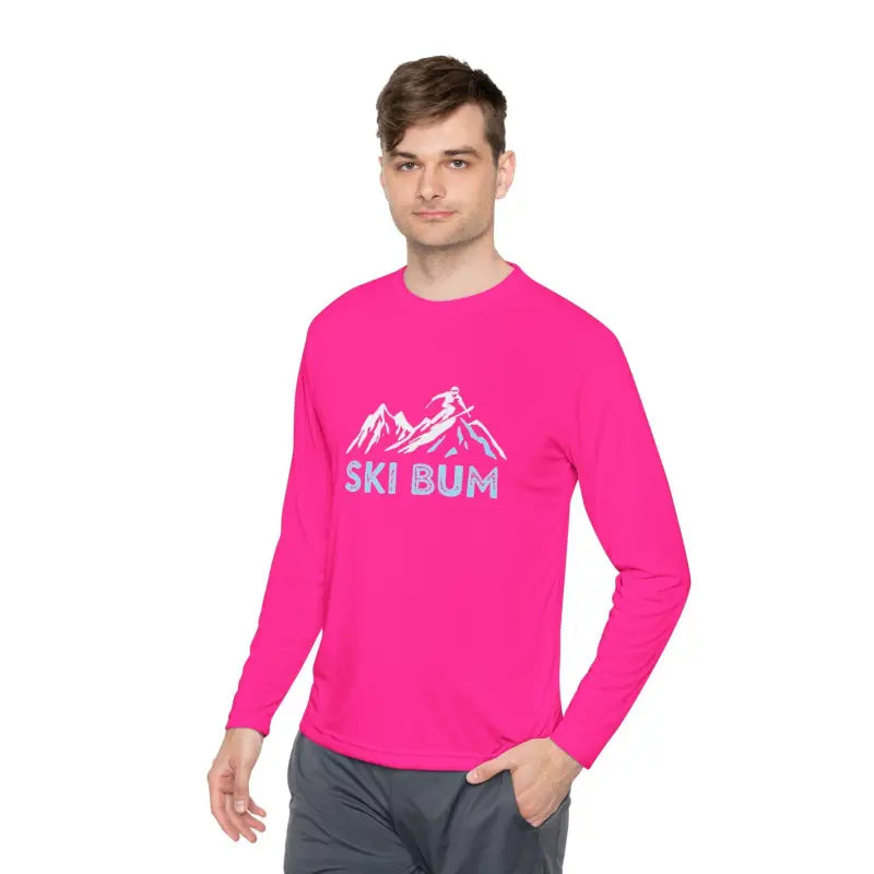 Unisex Ski Bum Long Sleeve Tee in Moisture Wicking Sport Material - Ocean State Styles