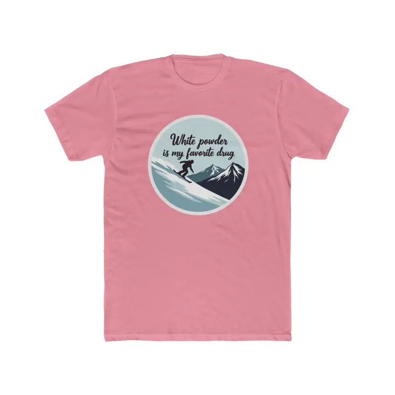 Unisex Skiing Graphic T Shirt White Powder Is My Favorite Drug - Ocean State Styles
