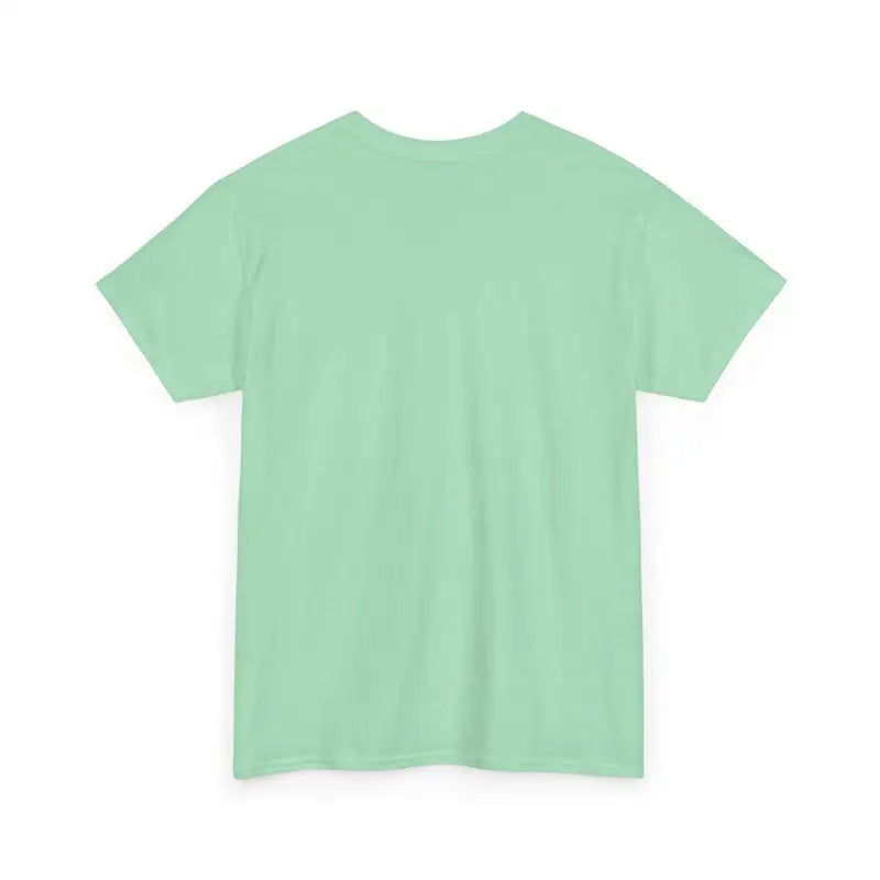 Mint green Unisex Vegan T Shirt featuring an Avocado graphic design for eco-conscious fashion