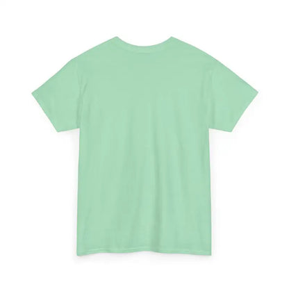 Mint green Unisex Vegan T Shirt featuring an Avocado graphic design for eco-conscious fashion