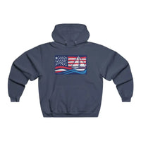United By The Sea American Flag Sailboat Hoodie for All - Ocean State Styles
