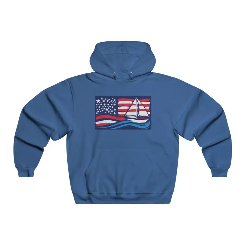 United By The Sea American Flag Sailboat Hoodie for All - Ocean State Styles