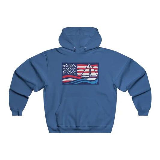 United By The Sea American Flag Sailboat Hoodie for All - Ocean State Styles