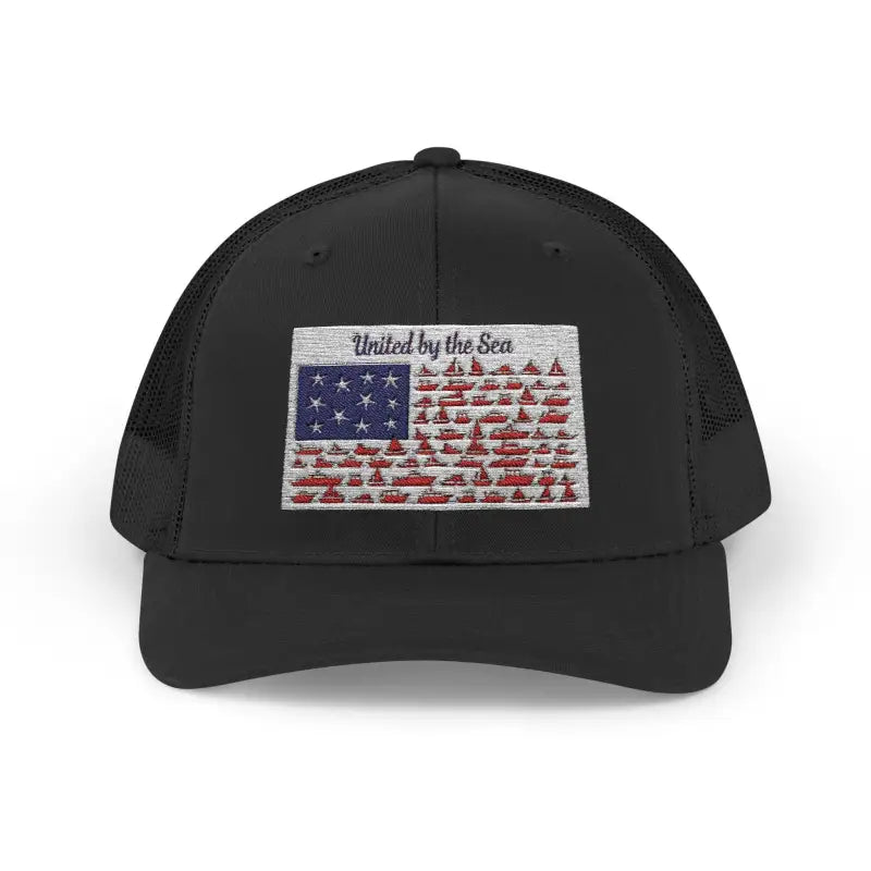 United By The Sea Embroidered Snapback Cap For Beach Lovers - Ocean State Styles