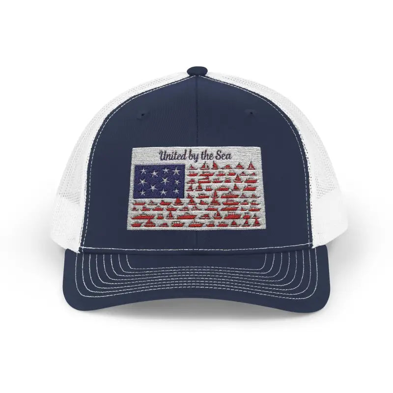 United By The Sea Embroidered Snapback Cap For Beach Lovers - Ocean State Styles