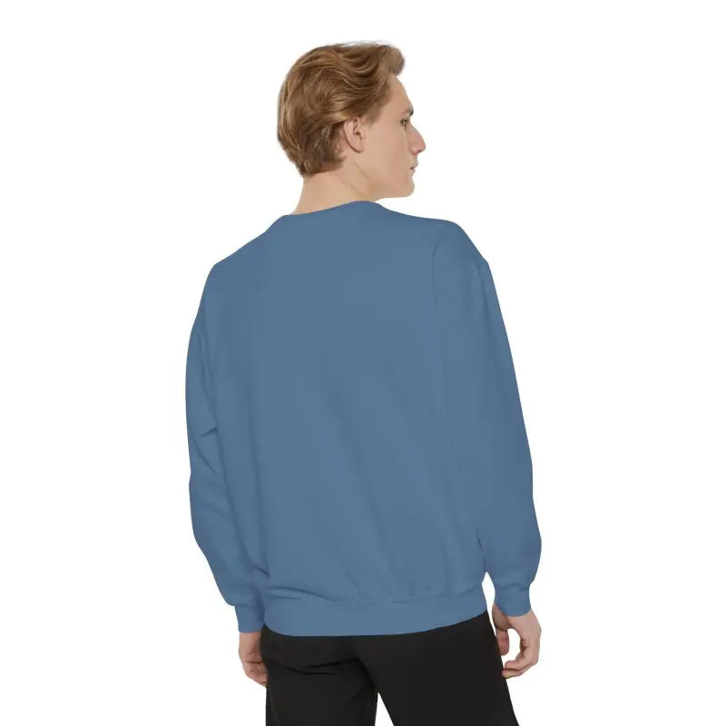 Blue crewneck sweatshirt from United by the Sea Nautical America collection