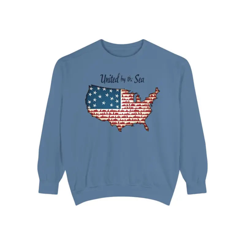 United By The Sea Nautical America Unisex Sweatshirt Joy - Ocean State Styles