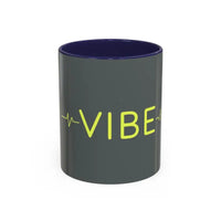 Vibe Coffee Mug with Pink and Blue Interiors Stylish Sips - Ocean State Styles