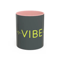 Vibe Coffee Mug with Pink and Blue Interiors Stylish Sips - Ocean State Styles