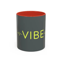 Vibe Coffee Mug with Pink and Blue Interiors Stylish Sips - Ocean State Styles