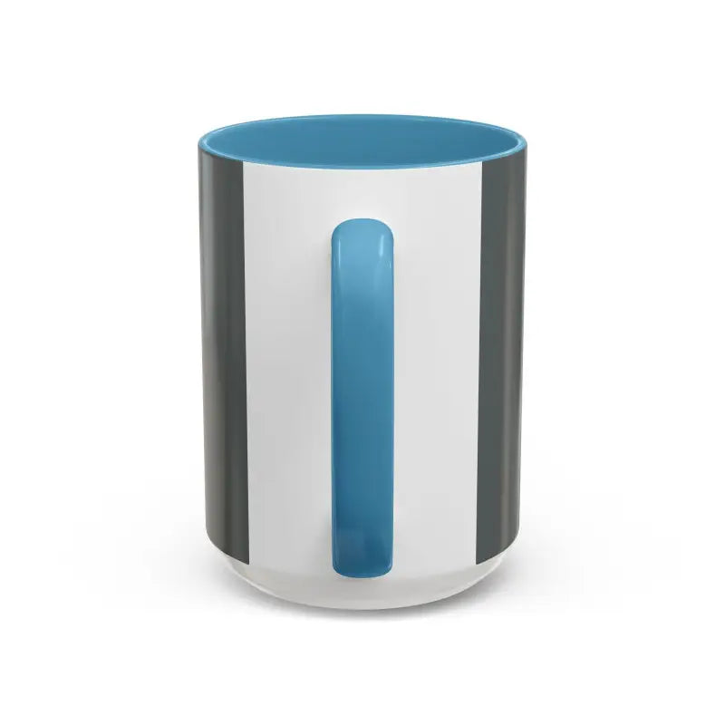 Two-tone ceramic Vibe Coffee Mug featuring pink and blue interiors for a stylish look