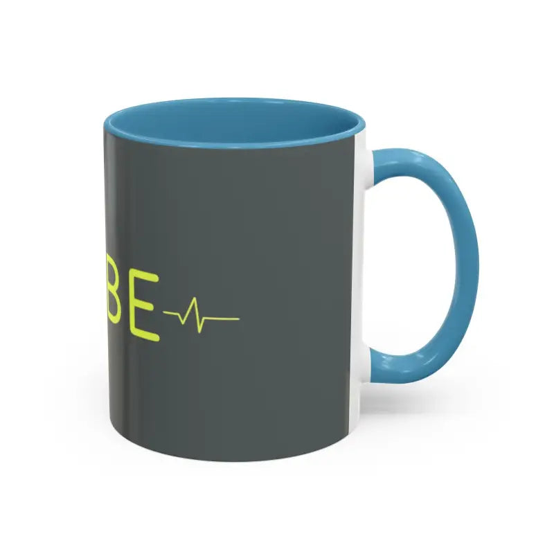 Two-tone Vibe Coffee Mug featuring pink and blue interiors for stylish sipping