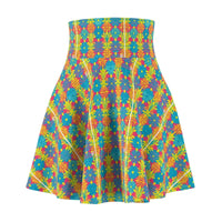 Vibrant Floral Women's Skater Skirt for Spring and Summer Fun - Ocean State Styles