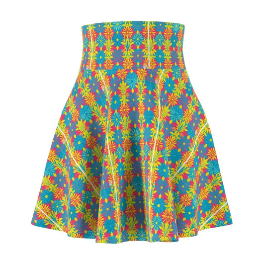 Vibrant Floral Women's Skater Skirt for Spring and Summer Fun - Ocean State Styles