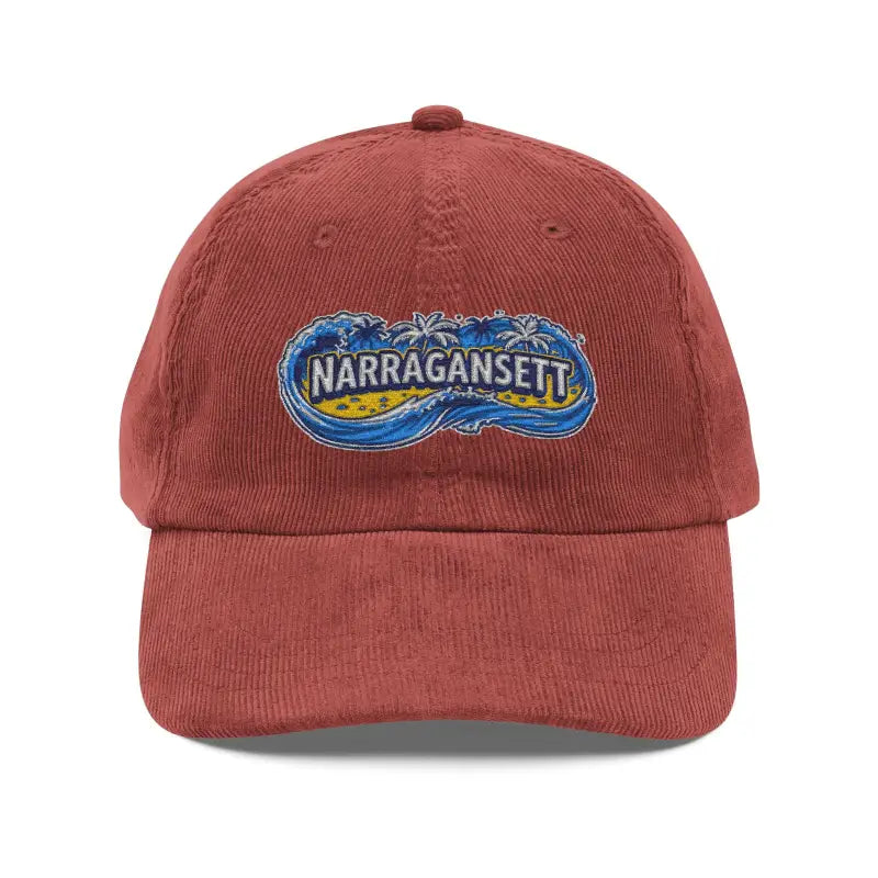 Vintage Corduroy Baseball Cap with Narragansett Embroidery - Ocean State Styles