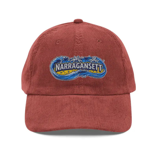 Vintage Corduroy Baseball Cap with Narragansett Embroidery - Ocean State Styles