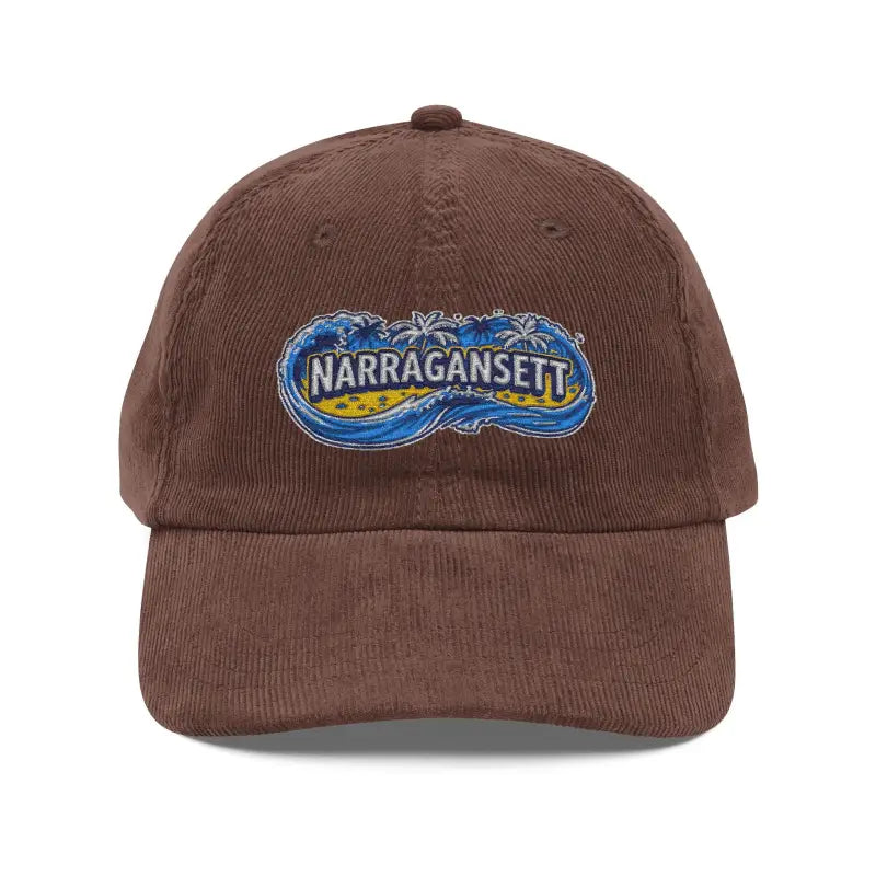 Vintage Corduroy Baseball Cap with Narragansett Embroidery - Ocean State Styles
