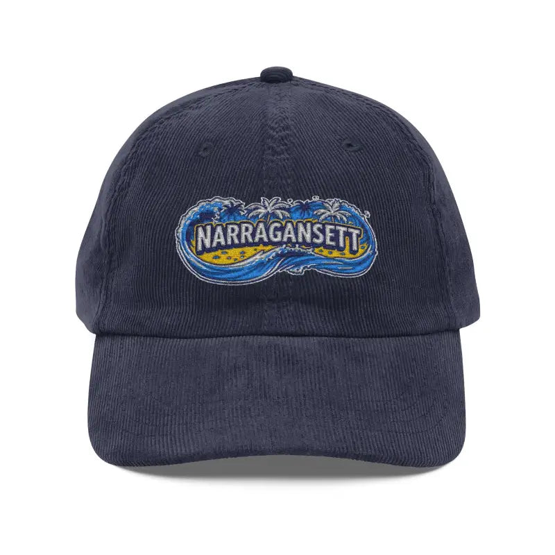 Vintage Corduroy Baseball Cap with Narragansett Embroidery - Ocean State Styles