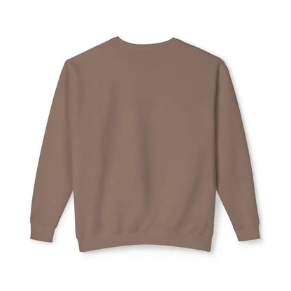Brown crewneck sweatshirt featuring White All Out of Clucks design for casual wear