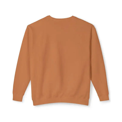 Copper-colored crewneck sweatshirt featuring White All Out of Clucks design