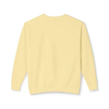 Pale yellow crewneck sweatshirt from the White All Out of Clucks collection