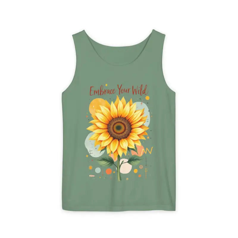 White And Coral Sunflower Tank Tops - Ocean State Styles