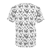 White Chicken Patterned Unisex T Shirt - Ocean State Styles