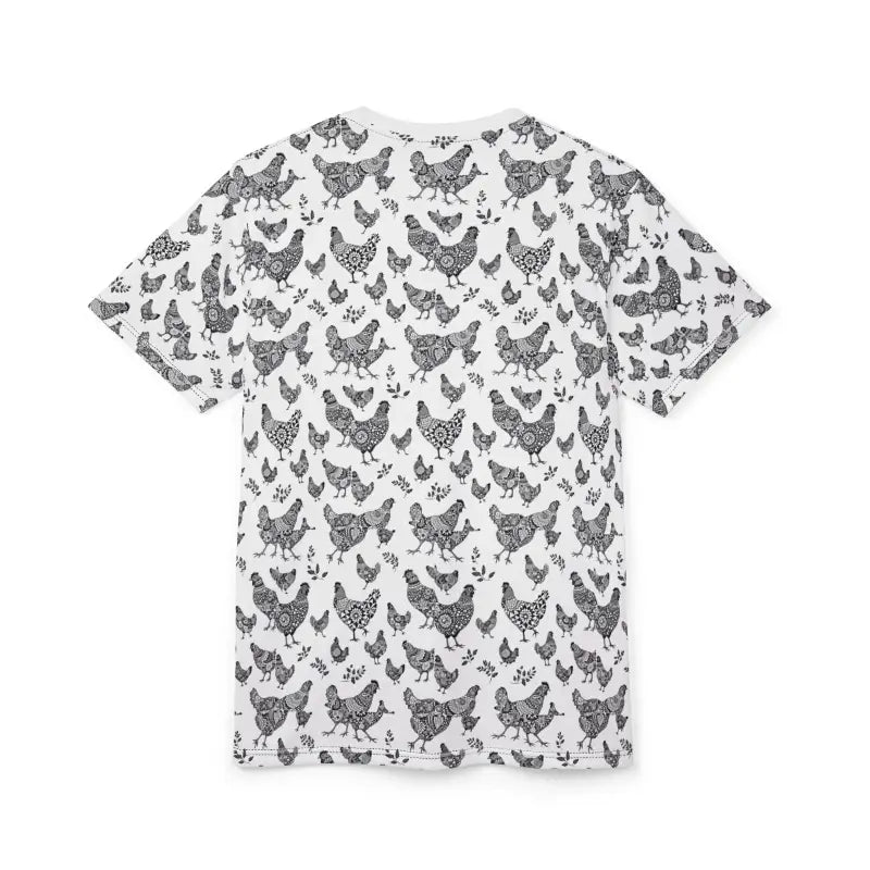 White Chicken Patterned Unisex T Shirt - Ocean State Styles