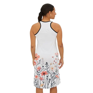 White Floral Print Women's Dress for Spring Elegance - Ocean State Styles