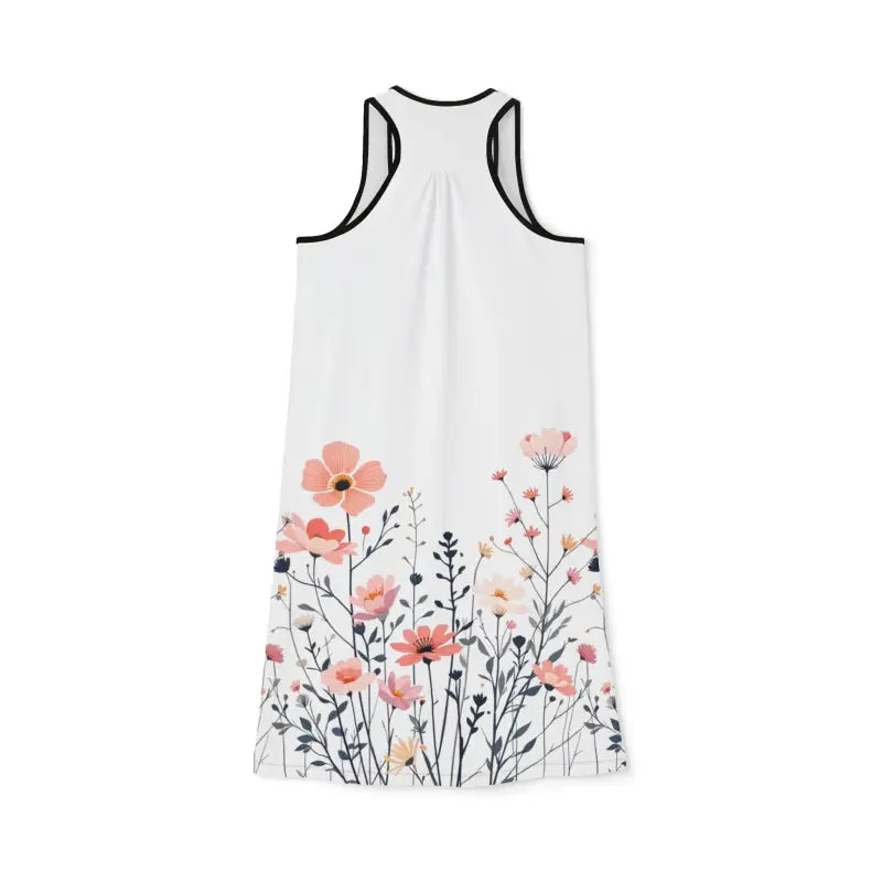 White Floral Print Women's Dress for Spring Elegance - Ocean State Styles