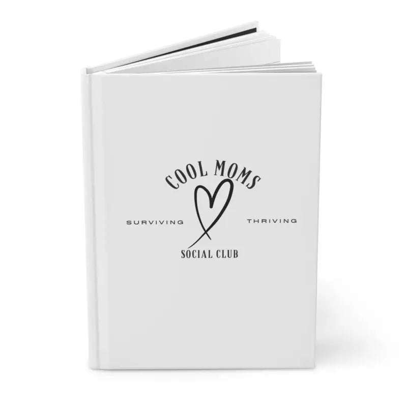 White Journal Cool Moms Social Club Design for Busy Moms Hardcover Notebook - Ocean State Styles