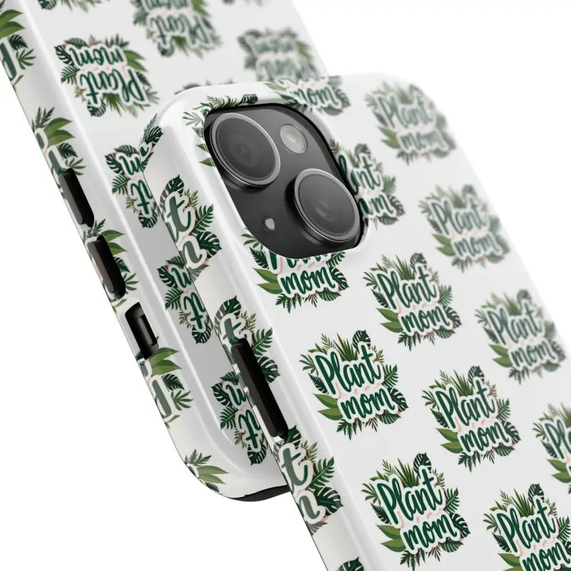 White Plant Mom Phone Case for iPhone and Samsung Styles - Ocean State Styles