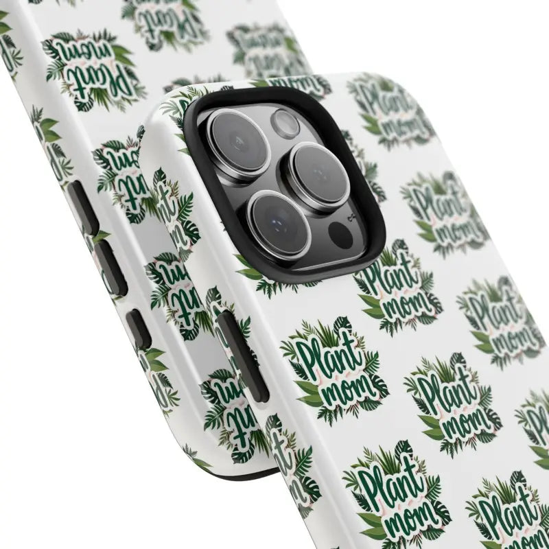 White Plant Mom Phone Case for iPhone and Samsung Styles - Ocean State Styles