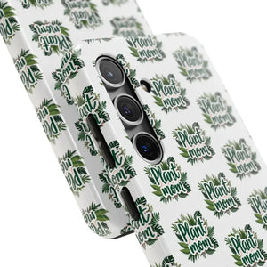 White Plant Mom Phone Case for iPhone and Samsung Styles - Ocean State Styles