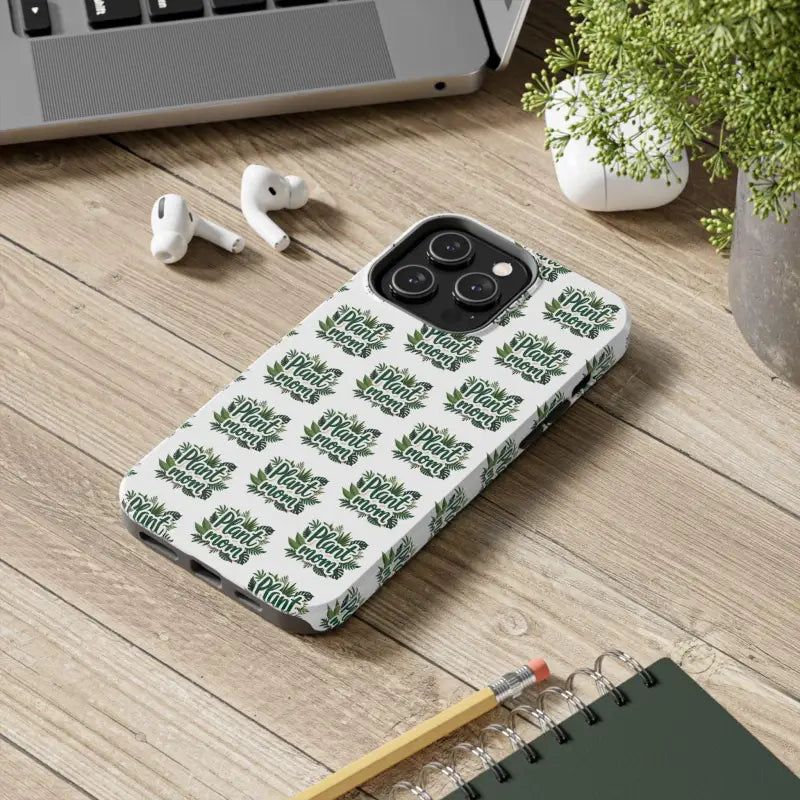 White Plant Mom Phone Case for iPhone and Samsung Styles - Ocean State Styles
