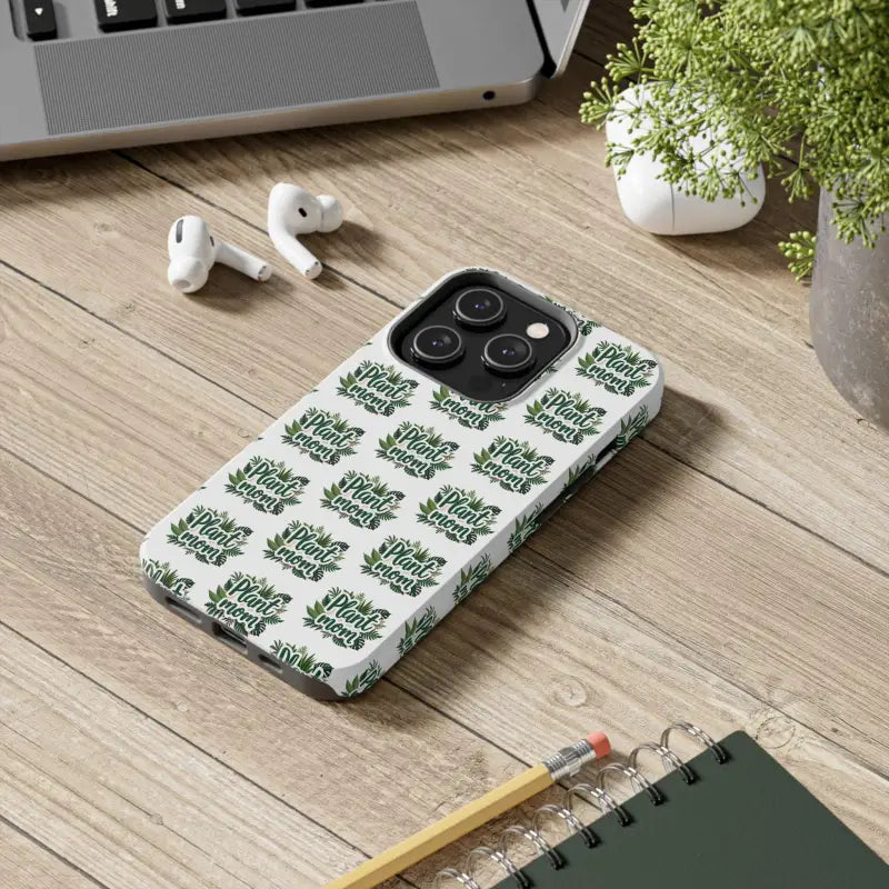 White Plant Mom Phone Case for iPhone and Samsung Styles - Ocean State Styles