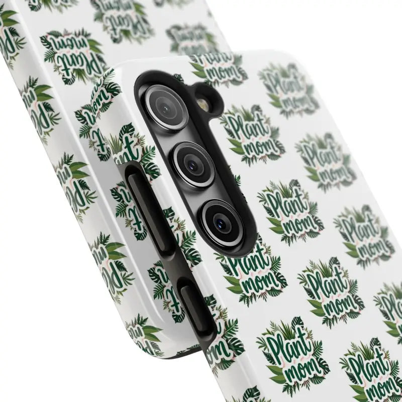 White Plant Mom Phone Case for iPhone and Samsung Styles - Ocean State Styles
