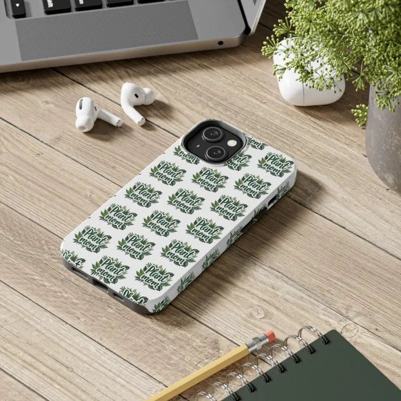 White Plant Mom Phone Case for iPhone and Samsung Styles - Ocean State Styles
