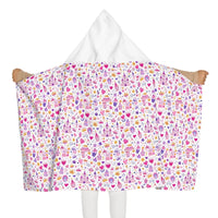 White Princess Hooded Poncho Towel for Girls - Ocean State Styles