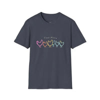 White Teal and Maroon T-Shirt with Colorful Chicken Graphic Flock Mama Unisex Softstyle Tee - Ocean State Styles