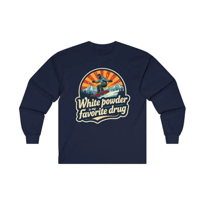 Navy long-sleeved Witty Snowboarding Shirt for stylish winter sports attire
