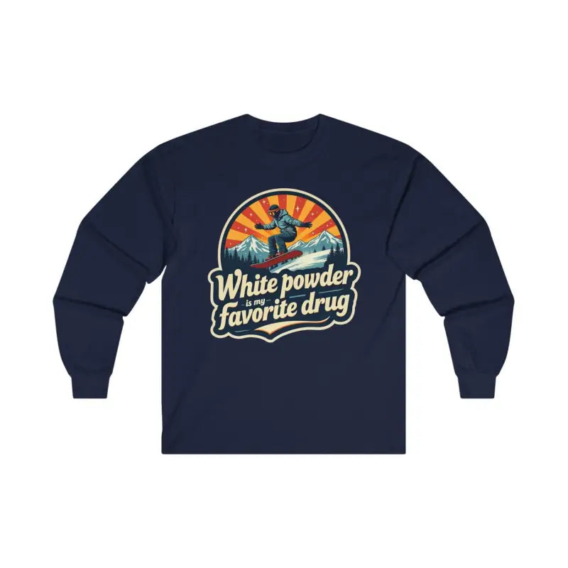 Witty Snowboarding Long Sleeve Shirt for Winter Sports Adventure - Ocean State Styles