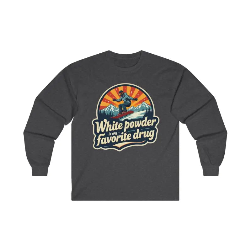Witty Snowboarding Long Sleeve Shirt for Winter Sports Adventure - Ocean State Styles