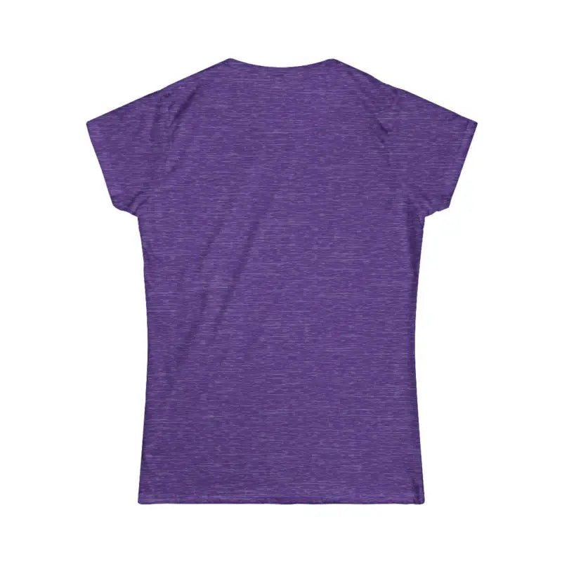 Purple heathered t-shirt showcasing Women Cat Lady Graphic Tee in Pink, Purple, and Light Blue