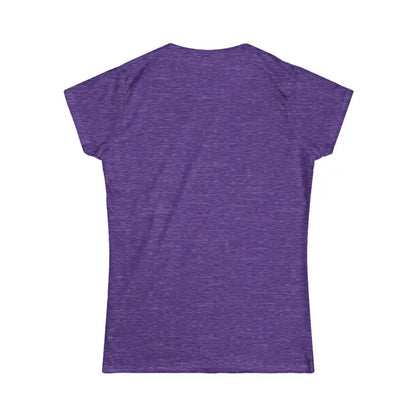 Purple heathered t-shirt showcasing Women Cat Lady Graphic Tee in Pink, Purple, and Light Blue