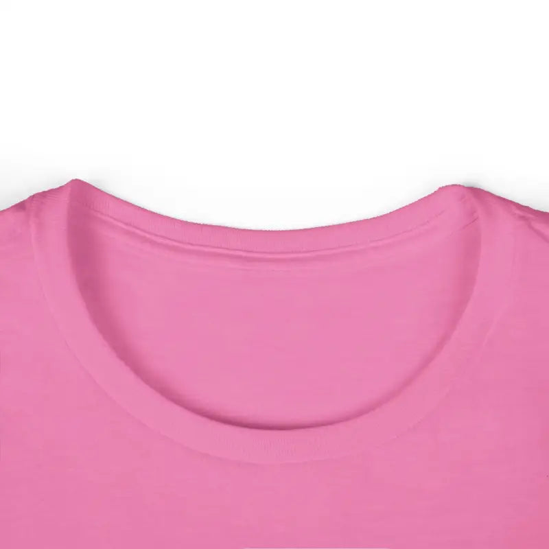 Pink crew neck Women’s Cat Lady Graphic Tee featuring purple and light blue accents