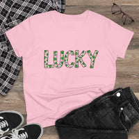 Women Lucky Shamrock Tee for St Patrick Day Celebration - Ocean State Styles